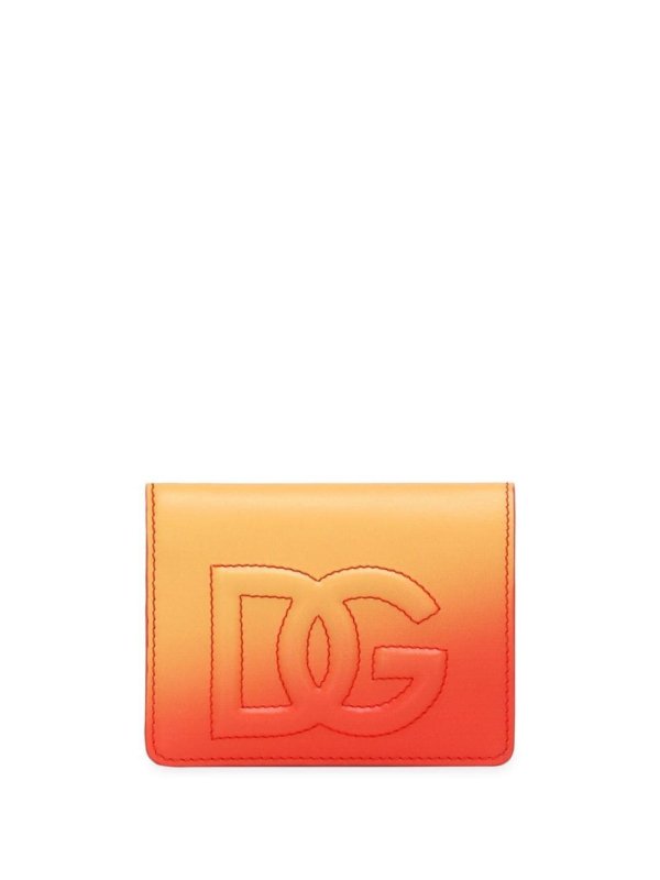 logo-embroidered ombré-effect wallet