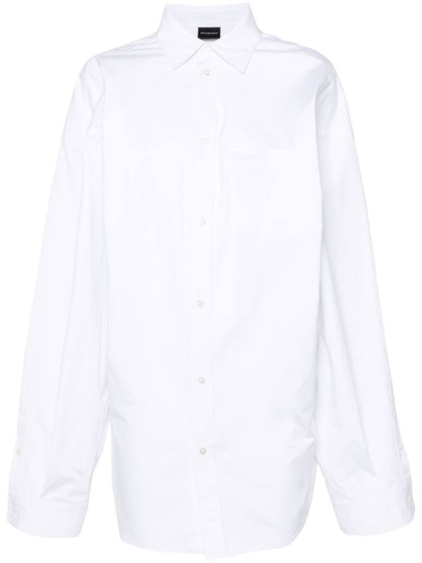 asymmetric poplin shirt