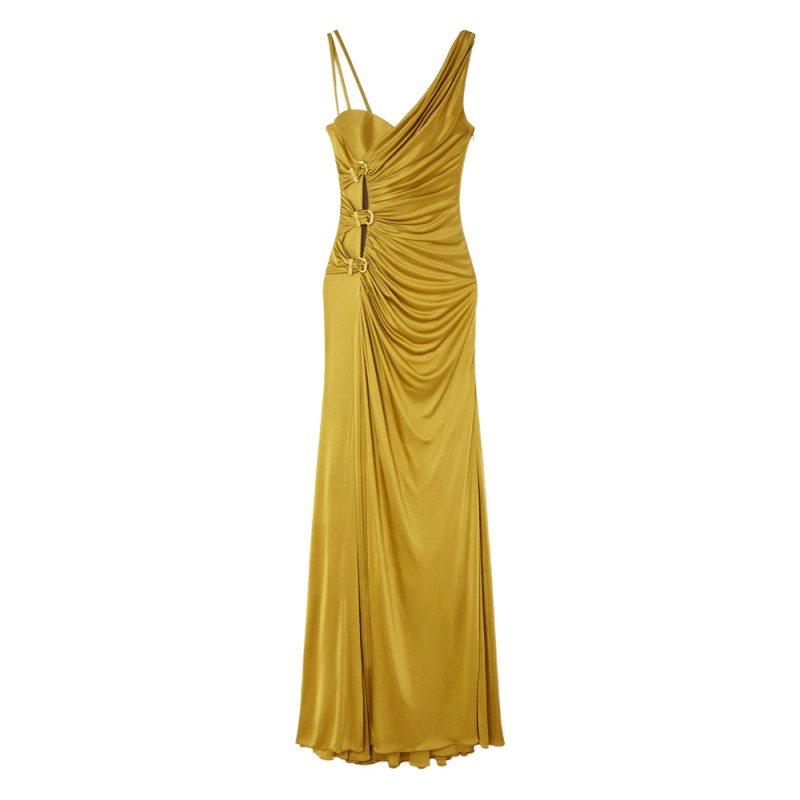 Versace Ruched Evening Gown