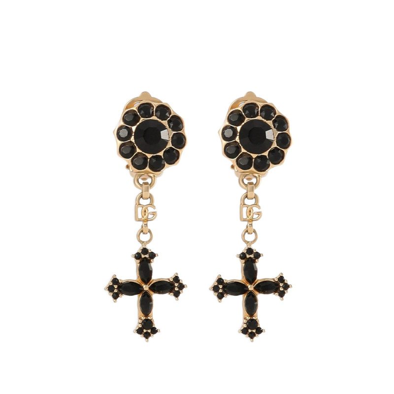 Dolce & Gabbana Rhinestone Clip Earrings