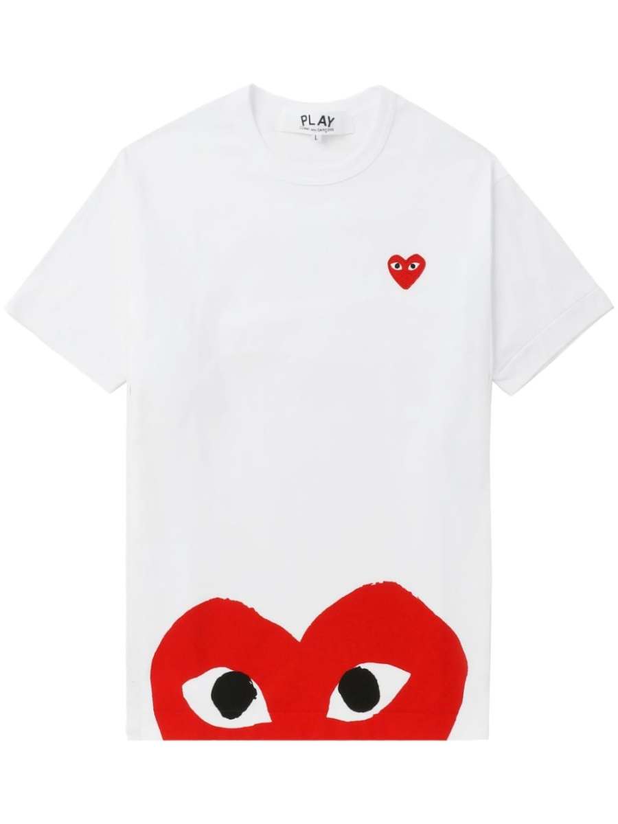 heart-print cotton T-shirt