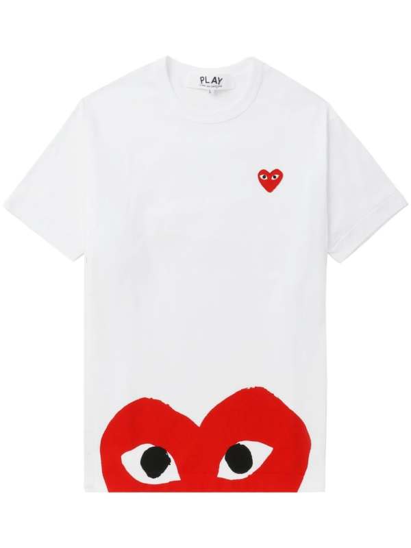 heart-print cotton T-shirt