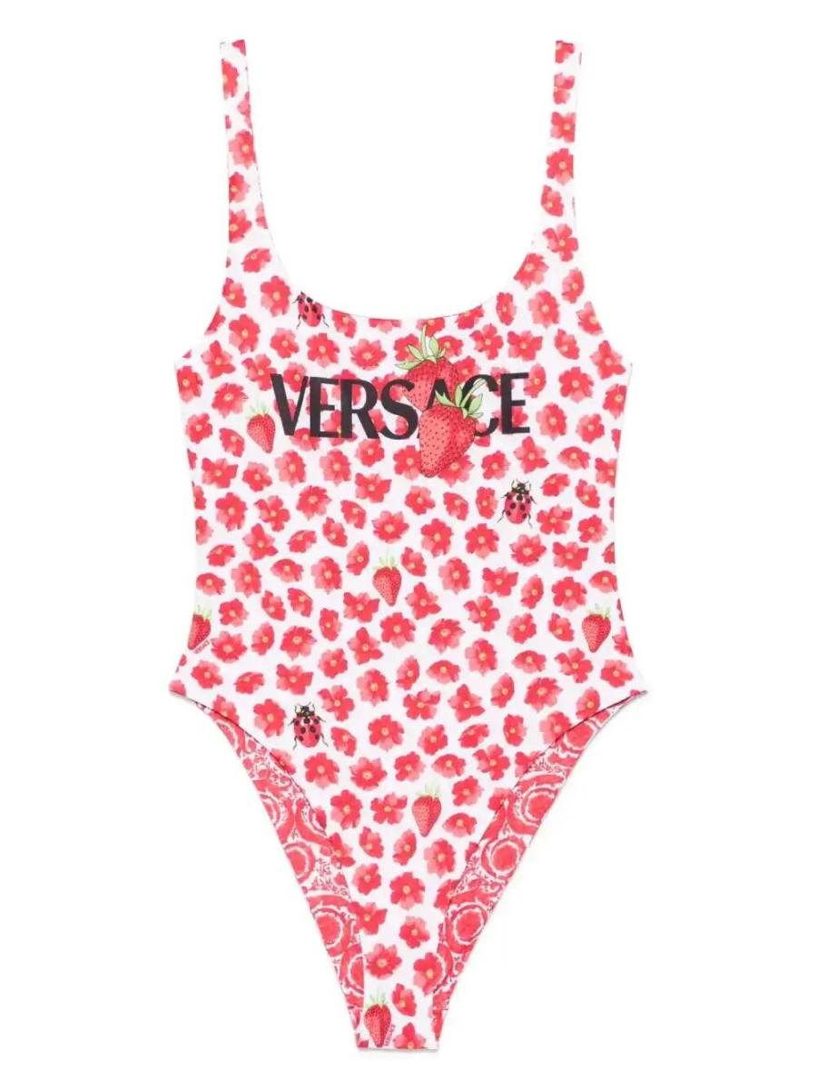 Strawberry Garden-print swimsuit