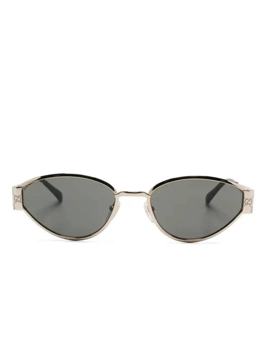 oval-frame sunglasses