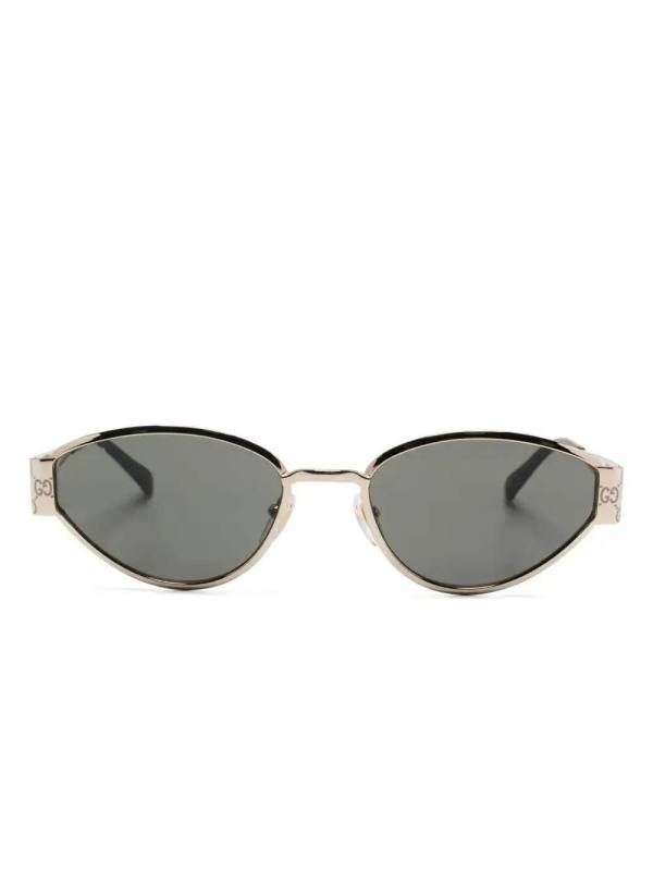 oval-frame sunglasses