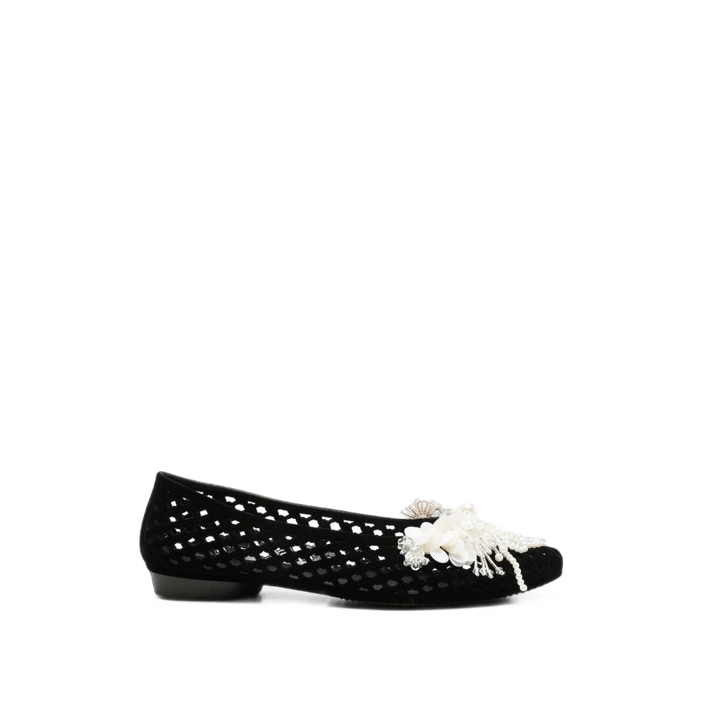 Heavenly Jelly Burst Embellished Laser-cut Ballet Flats