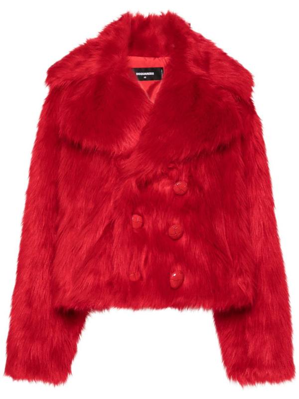 Hunting faux-fur jacket