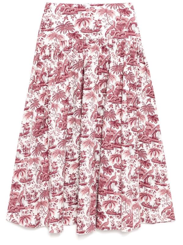 floral mid-length skirt