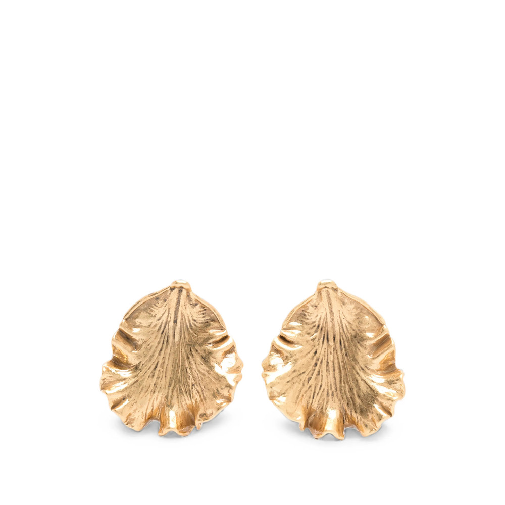 Cult Gaia Iris Leaf Hammered Earrings