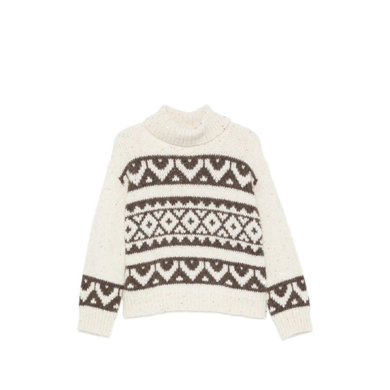 Peserico Sequin-embellished Jacquard-knit Sweater