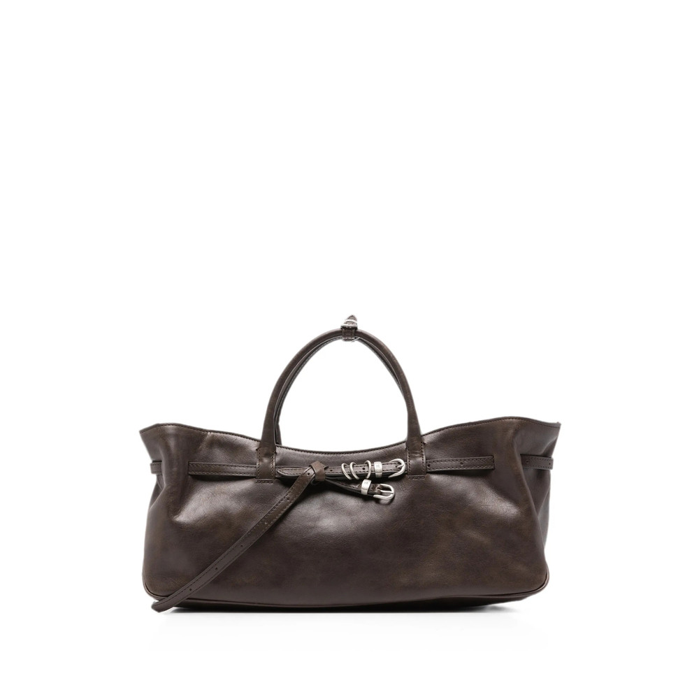 Margesherwood Grandma Buckled Leather Tote Bag