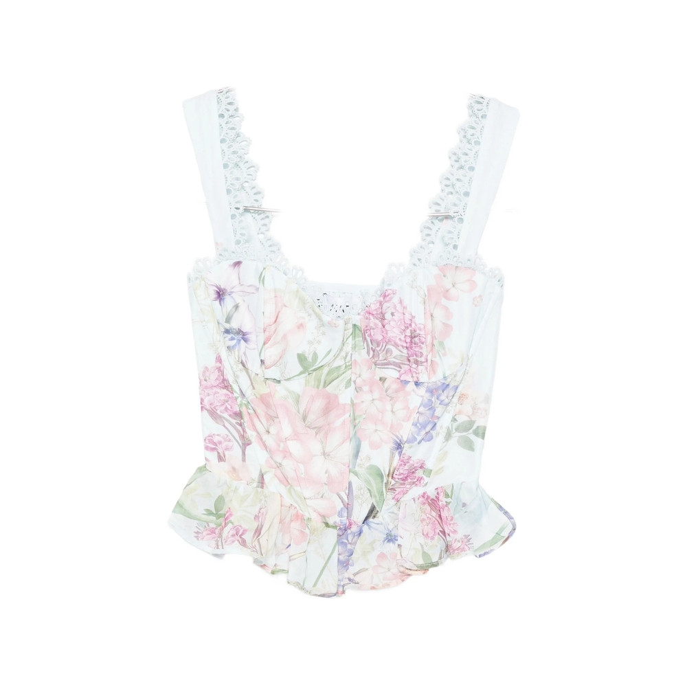 Charo Ruiz Floret Lace Floral Top