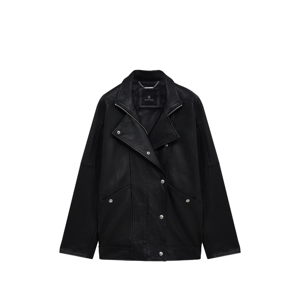 Anine Bing Sandy Jacket - Black Leather