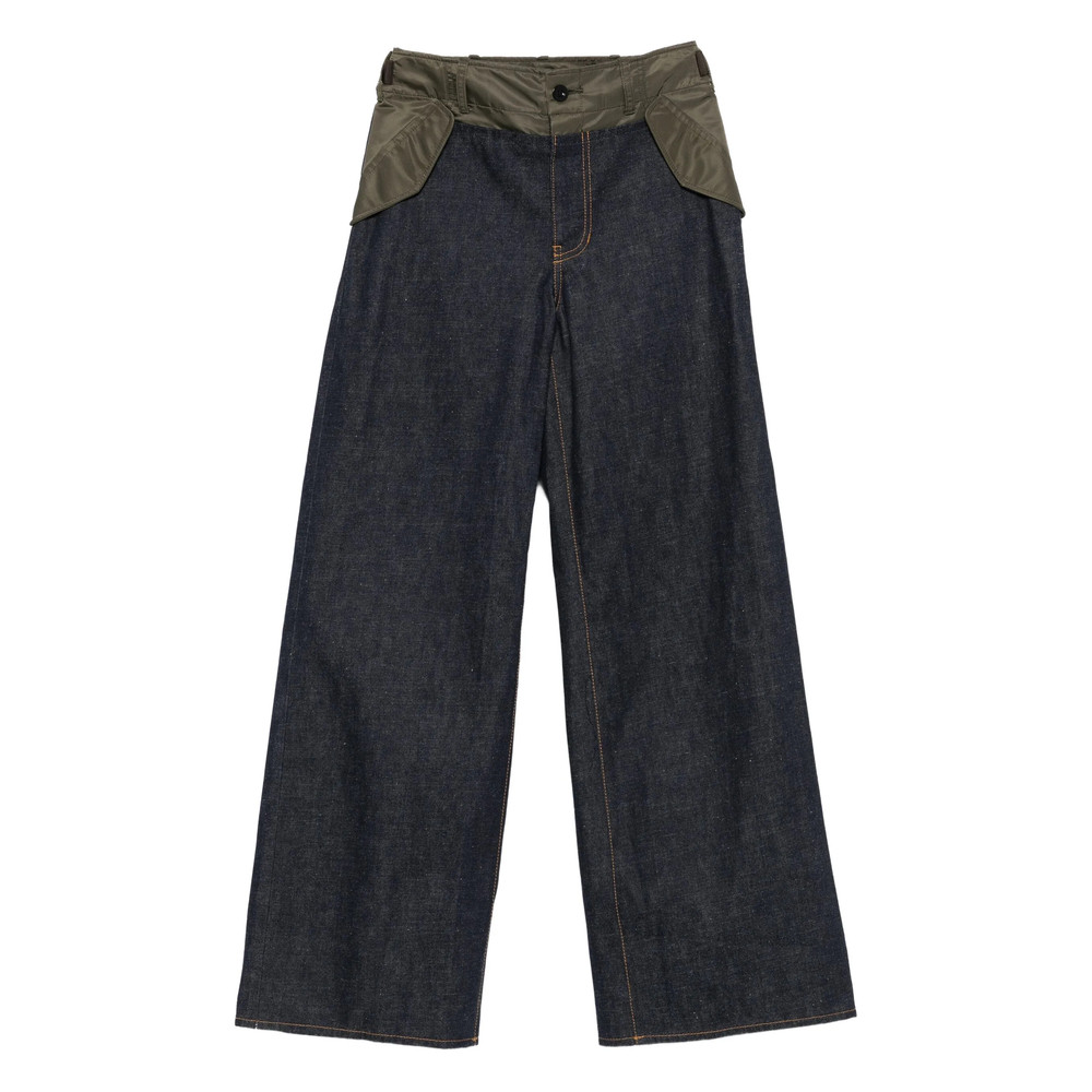 Sacai Panelled Cotton Jeans