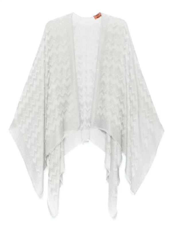 zigzag-woven cape