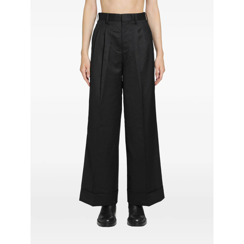 Junya Watanabe Pleated Pinstriped Trousers