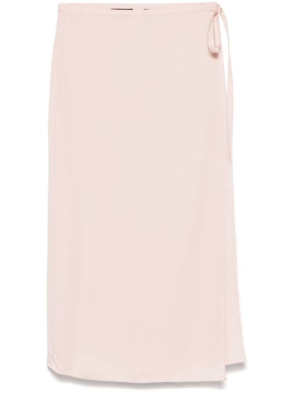 wrap-design midi skirt