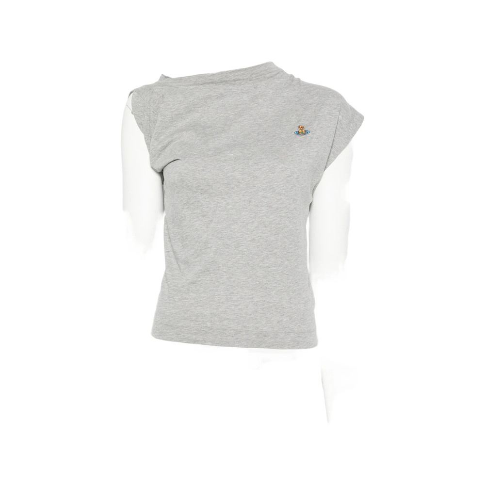 Vivienne Westwood Hebo Orb-embroidered Draped-design T-shirt