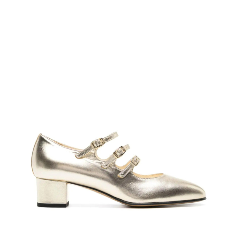 Carel Paris 40mm Kina Metallic Leather Pumps
