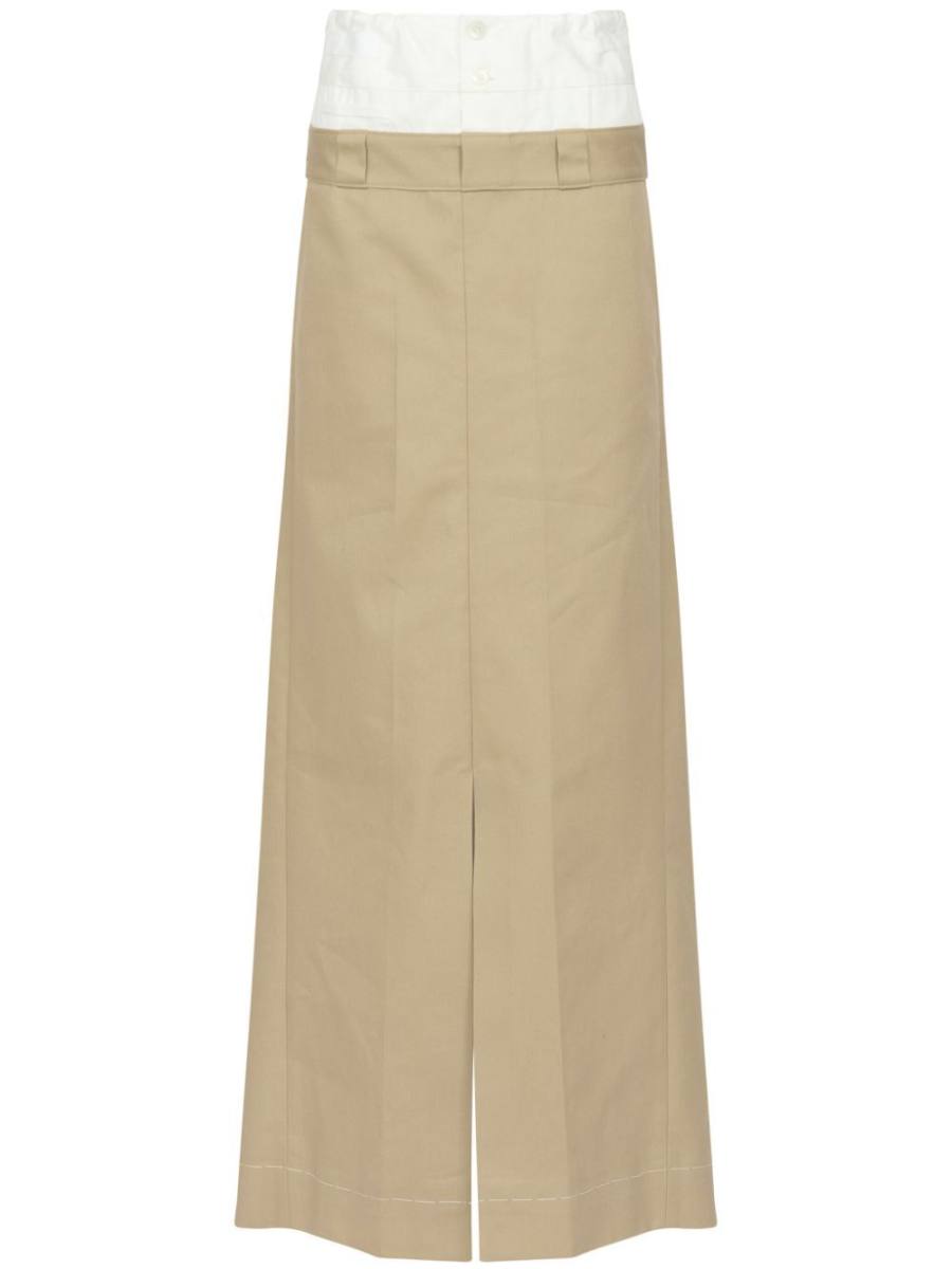 high-rise maxi skirt