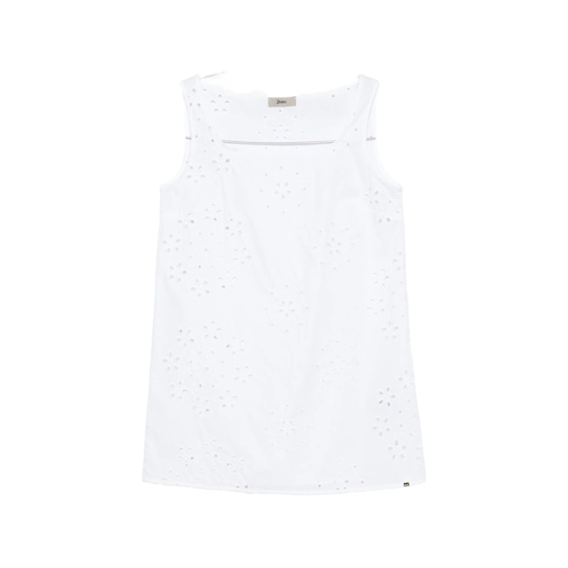 Herno Eyelet Square-neck Top