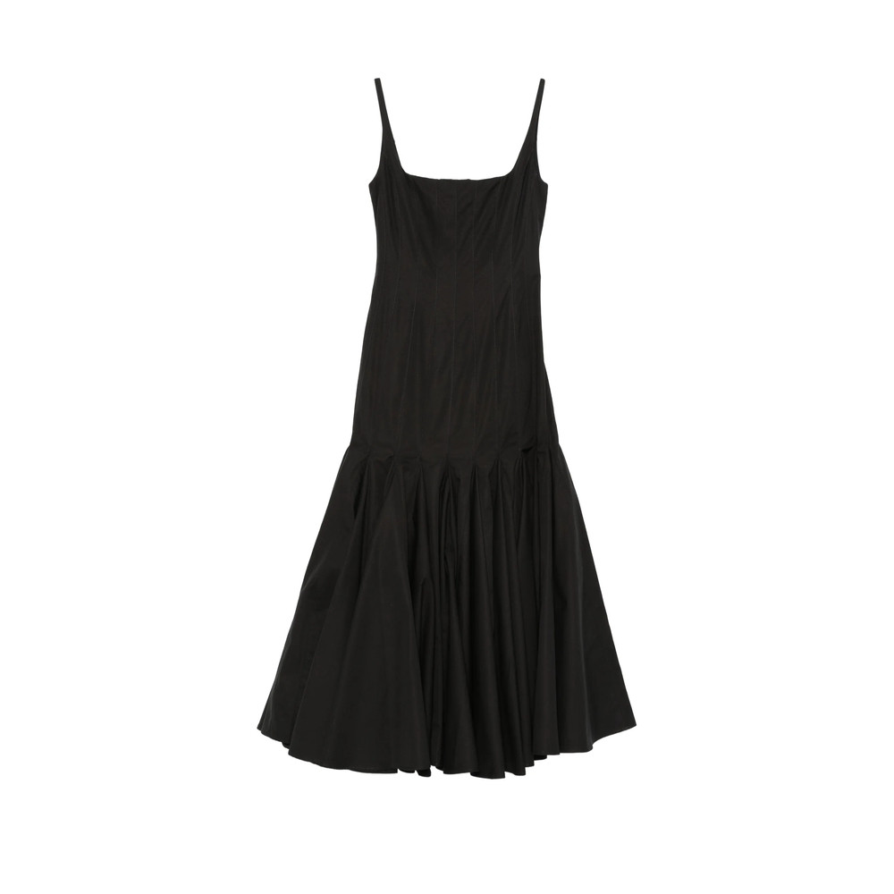 Jacquemus La Agave Pleated Midi Dress