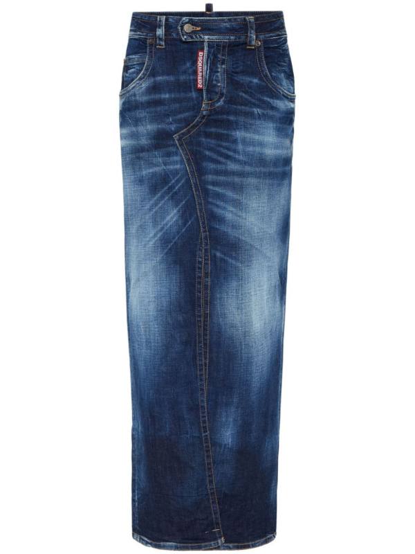 denim maxi skirt