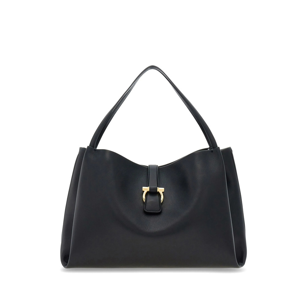 Ferragamo Medium Gancini Clasp Tote Bag