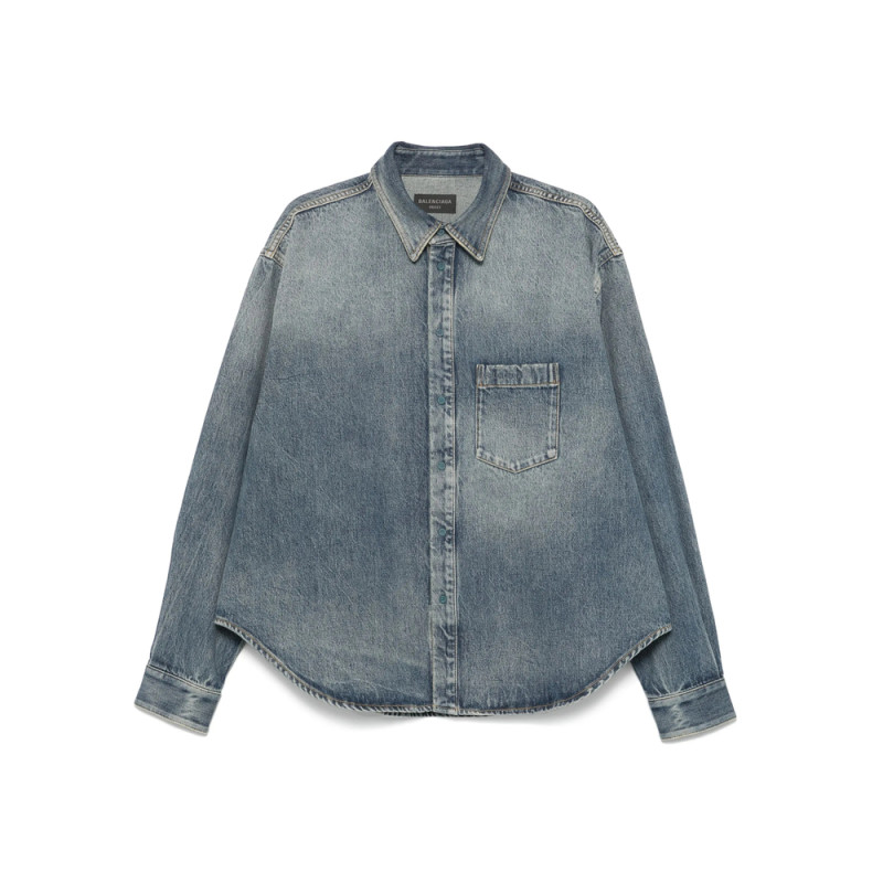 Balenciaga Logo-embroidered Denim Jacket