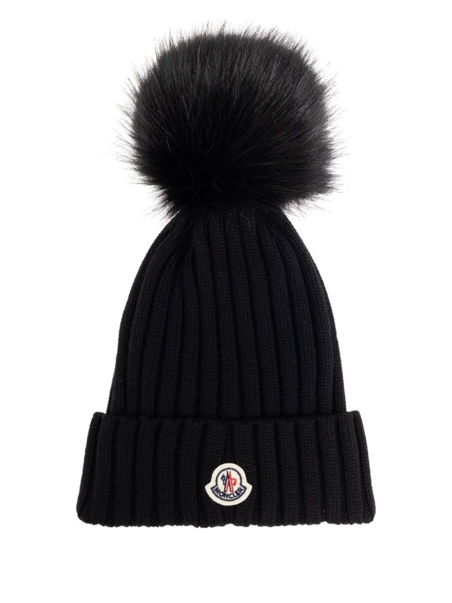pompom-detail wool bea