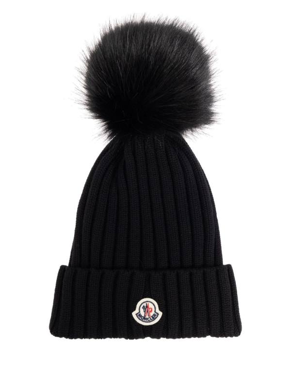 pompom-detail wool bea