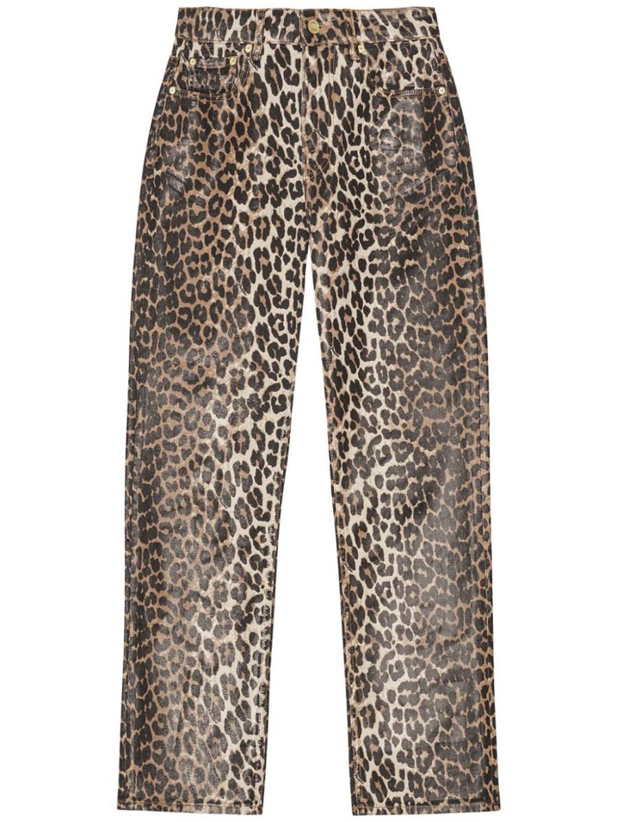 leopard-print trousers