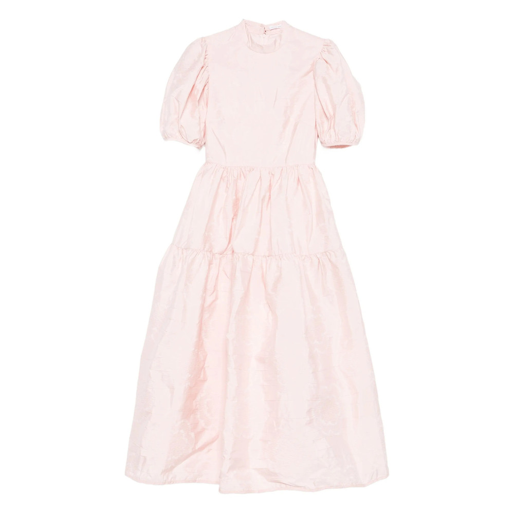 Cecilie Bahnsen Puff-sleeve Tiered Midi Dress