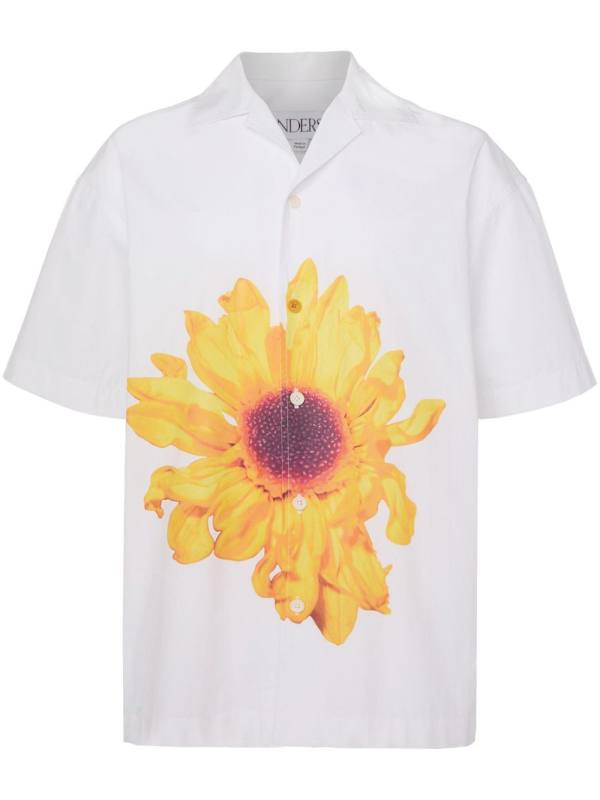 floral-print cotton shirt