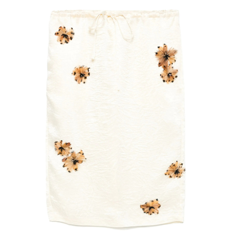 Markgong Floral-appliqué Skirt