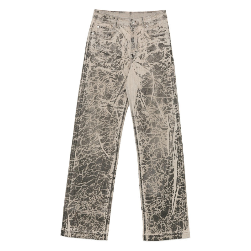 Rick Owens Drkshdw Crackle-print Jeans
