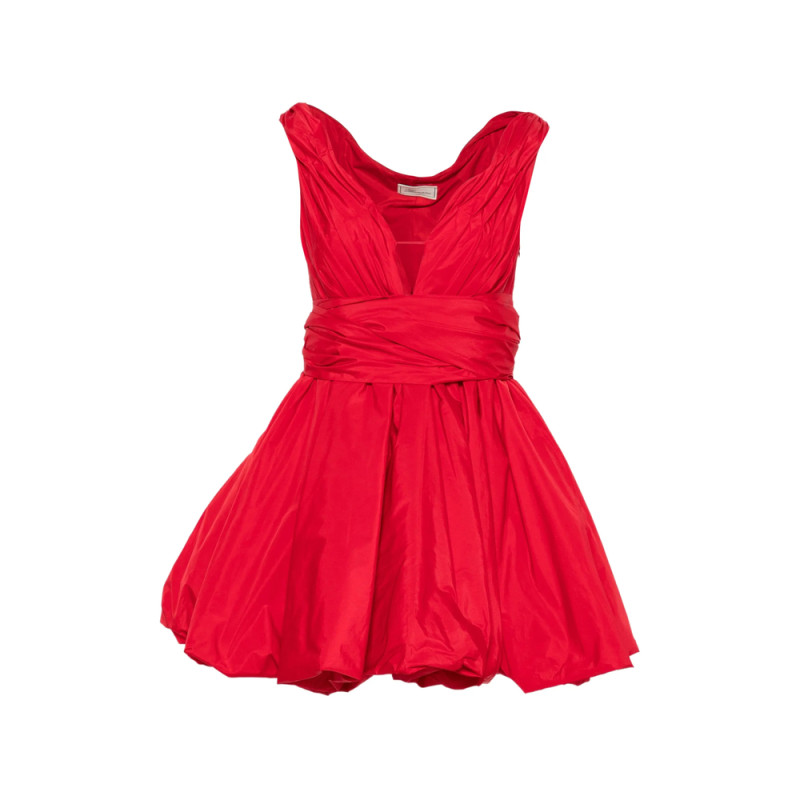 Blumarine Bow-detail Ruched Mini Dress