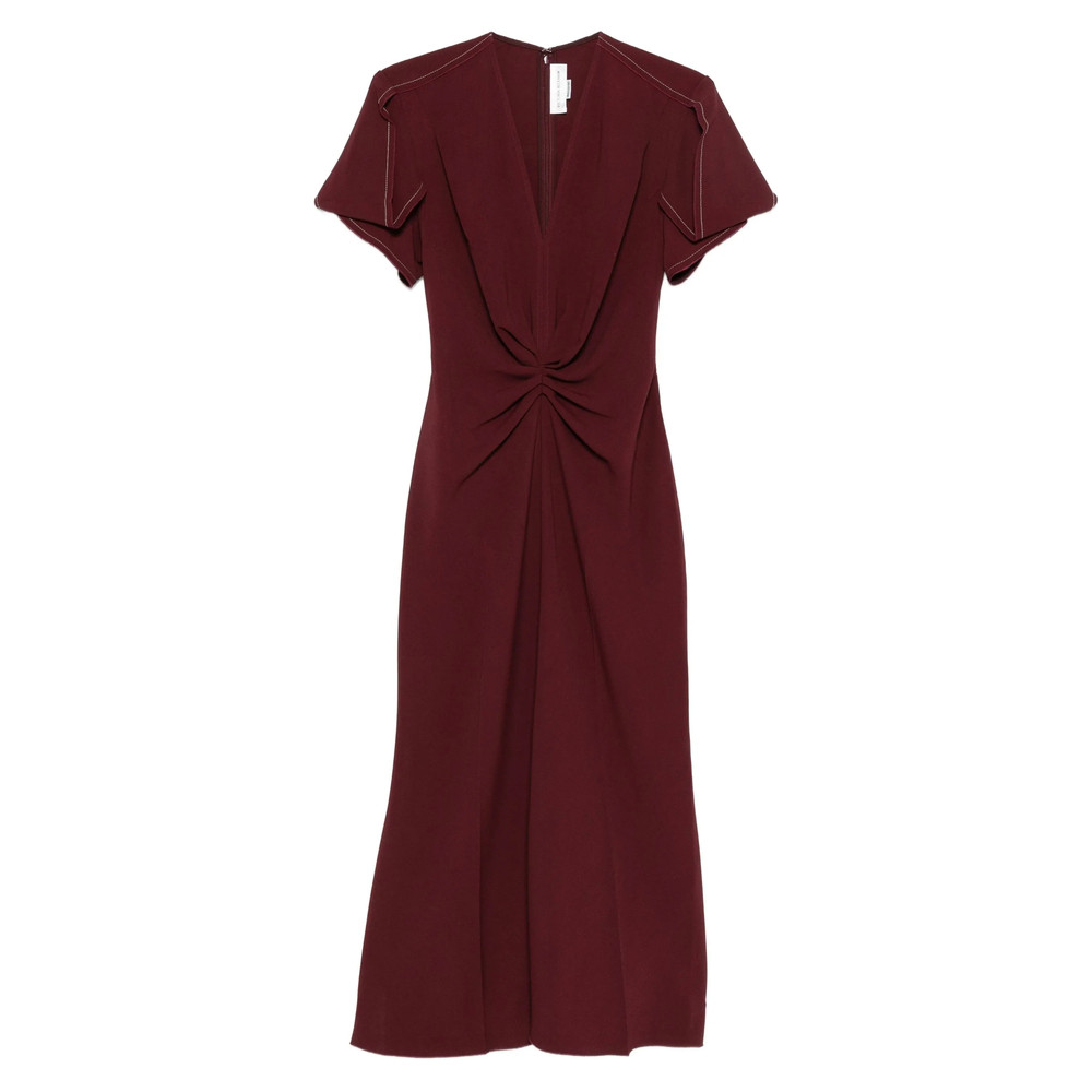 Victoria Beckham Eve Ruffle Midi Dress