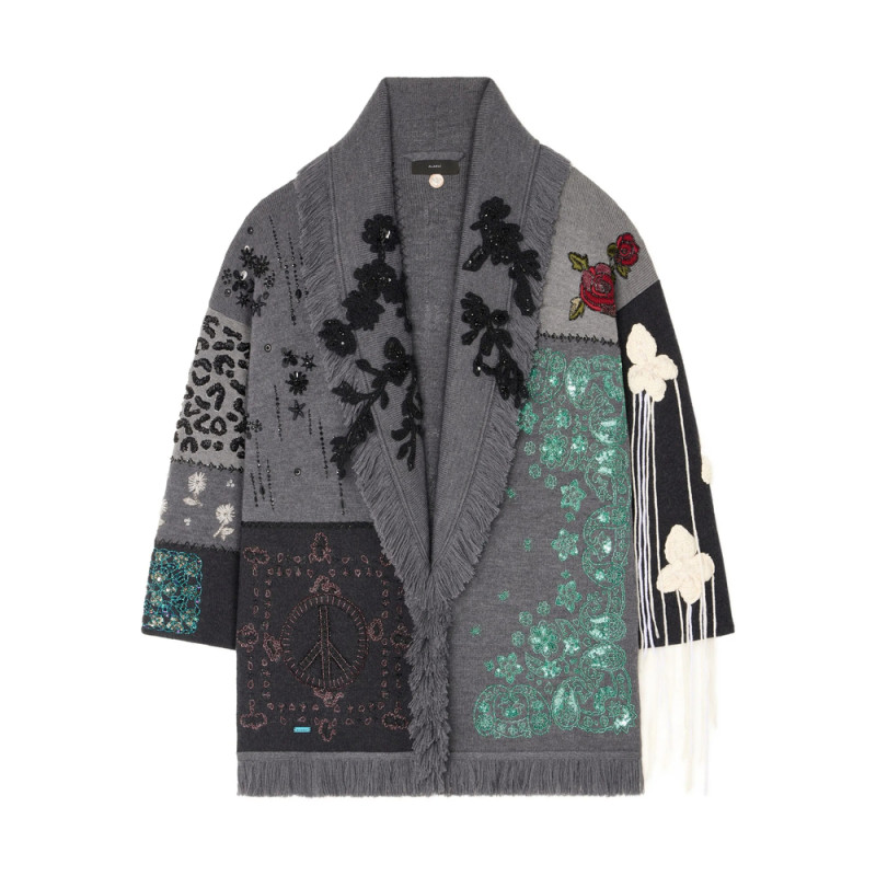 Alanui Midnight In Manhattan Patchwork Cardigan