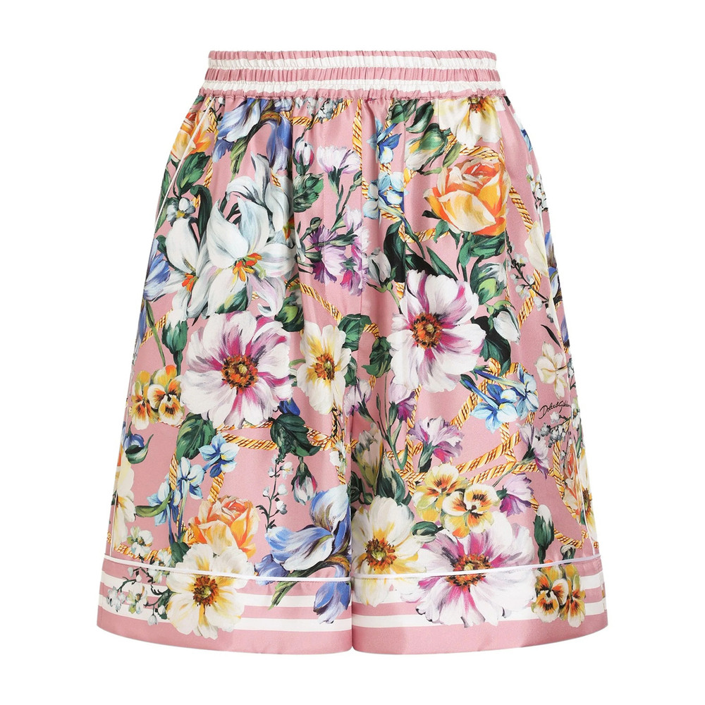 Dolce & Gabbana Floral-print Satin Shorts