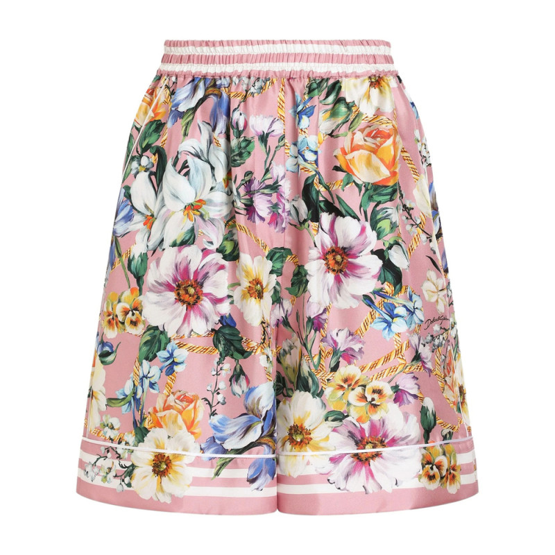 Dolce & Gabbana Floral-print Satin Shorts