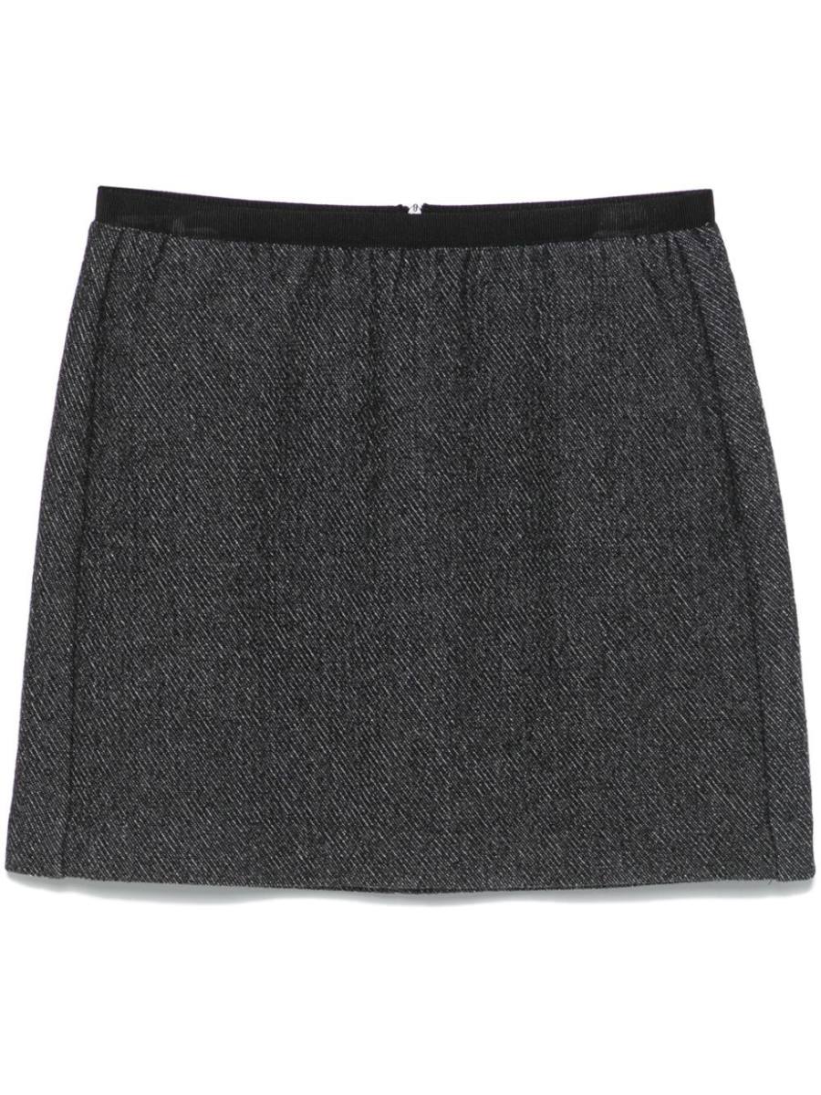 twill mini skirt