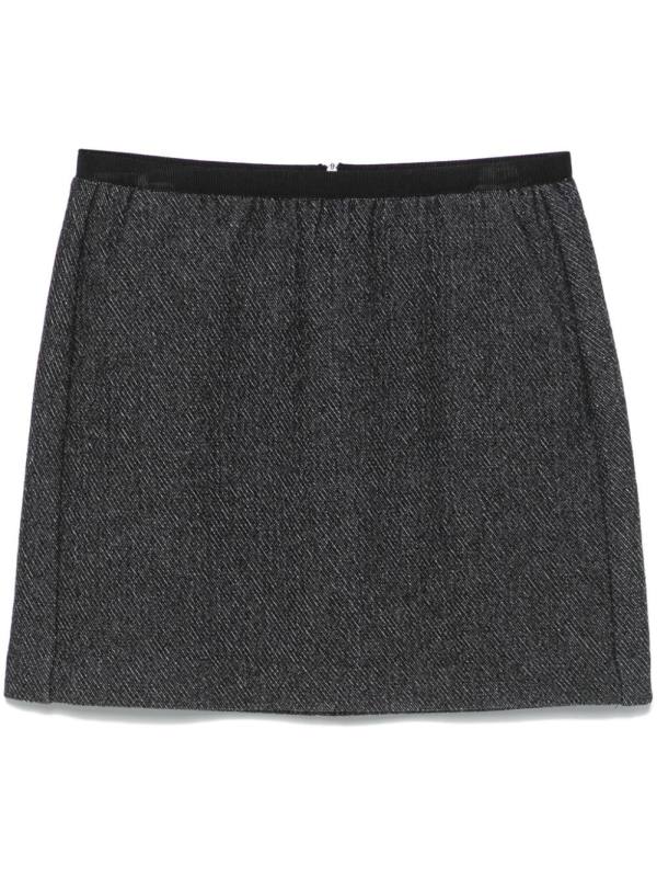 twill mini skirt