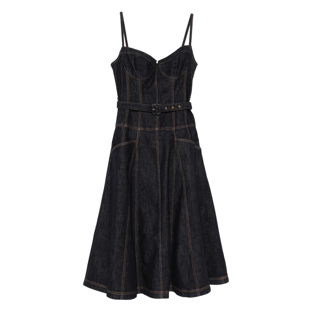 Self-portrait Belted Panelled Dress