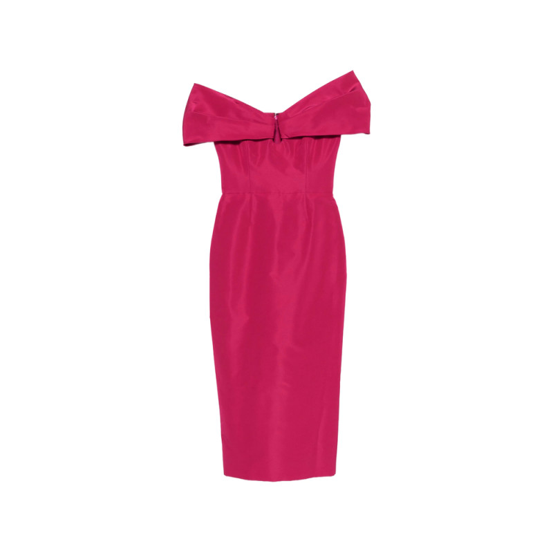 Carolina Herrera Off-shoulder Midi Dress