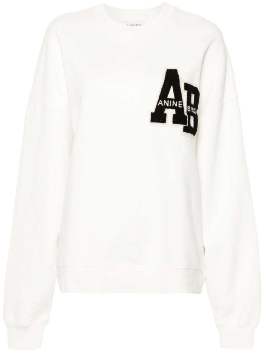 Miles logo-patch cotton sweatshirt