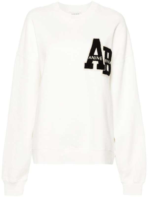 Miles logo-patch cotton sweatshirt