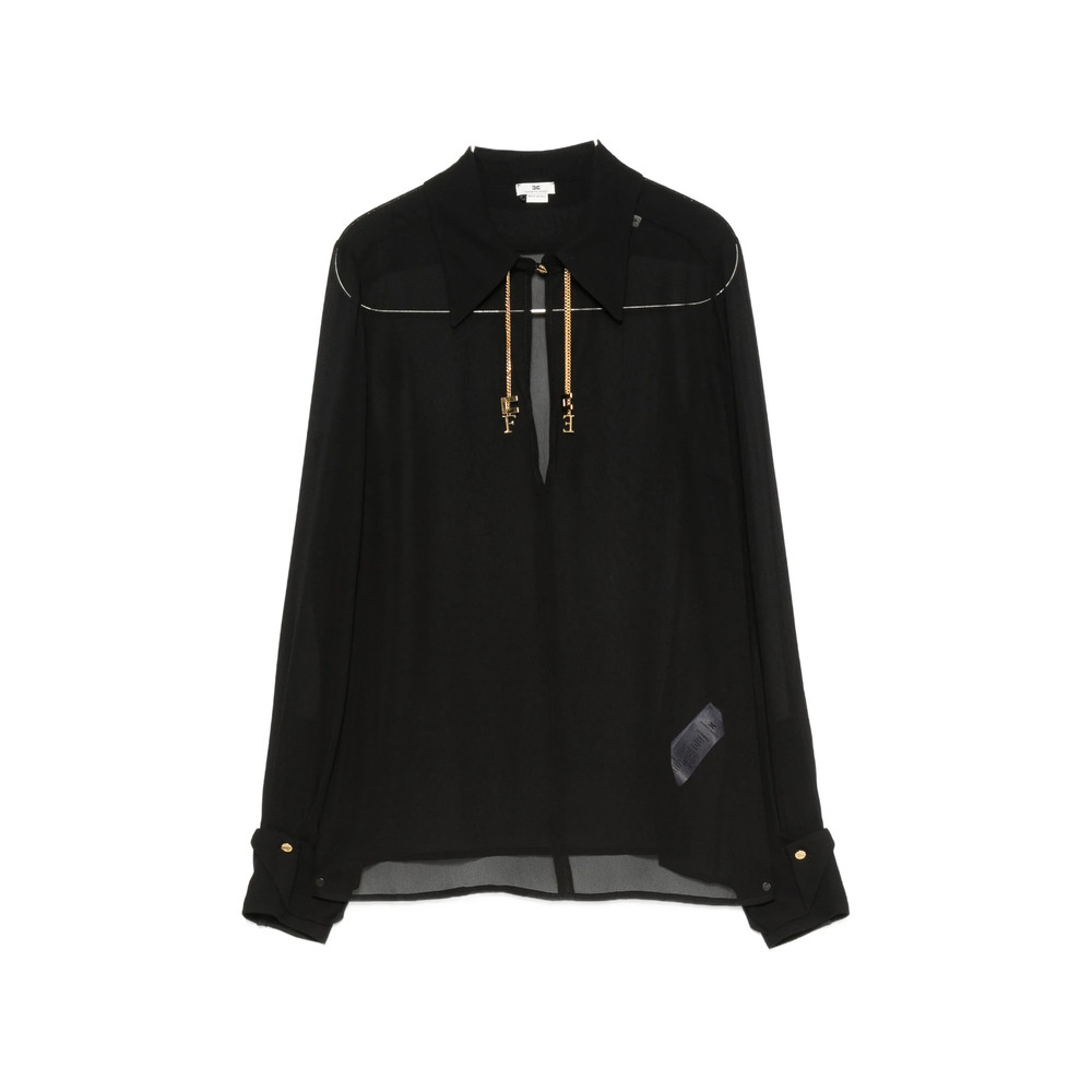 Elisabetta Franchi Chain-detail Long-sleeve Blouse