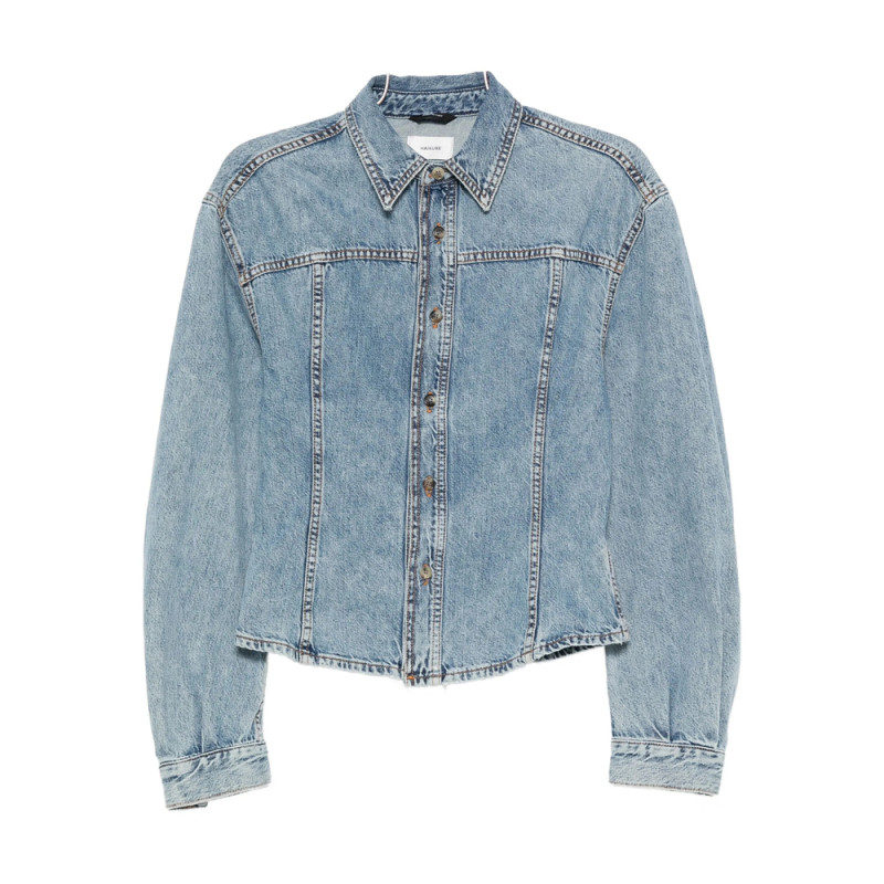 Haikure Button-up Denim Jacket