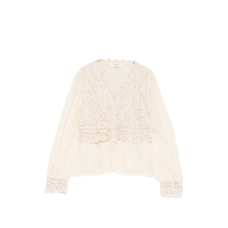 Sea Adelina Battenberg Lace Blouse